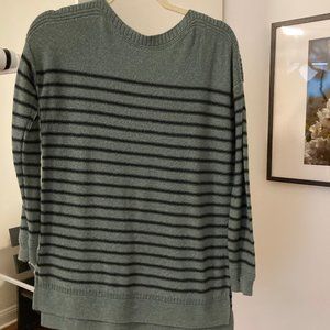 Old Navy Green/Black Striped Sweater